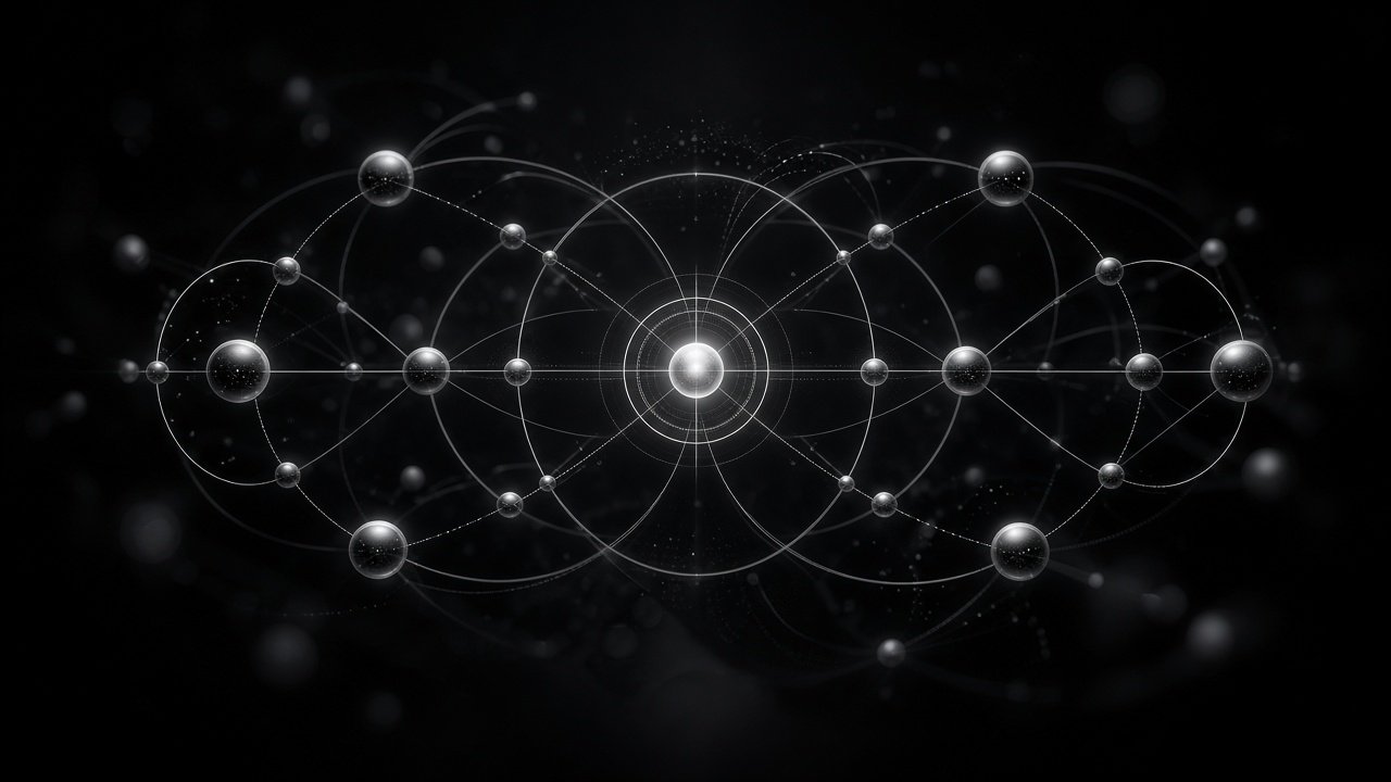 Interconnected geometric arcs representing coordinated marketing alignment